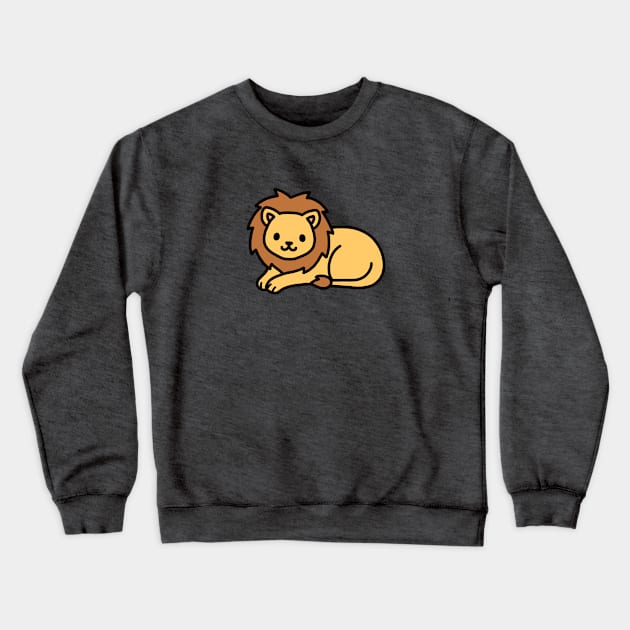 Lion Crewneck Sweatshirt by littlemandyart